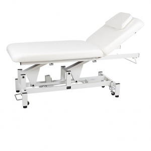 Table de massage et soins électrique (PU, 1 moteur) - blanche  Lumb