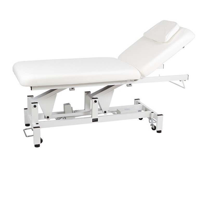 Table de massage et soins électrique (PU, 1 moteur) - blanche  Lumb