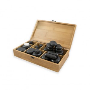 Coffret Pierres chaudes pour massage 45 pierres