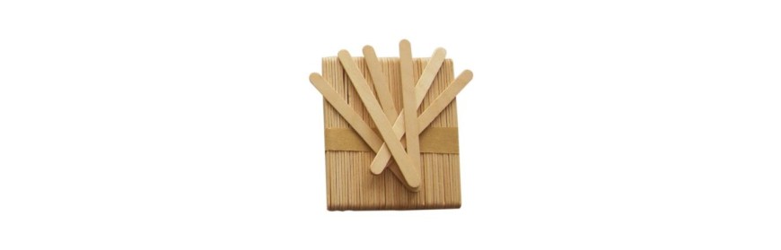 Spatule inox et en bois jetable